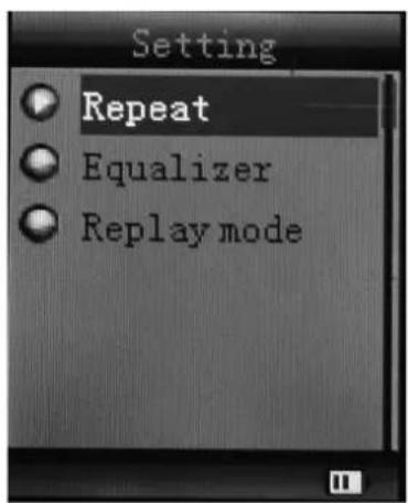 Setting Repeat Equalizer Replay mode