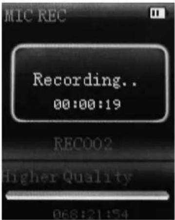 MIC REC Recording.. 00:00:19 RECO02 Higher Quality 068:21:54