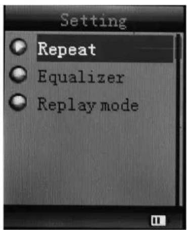 Setting Repeat Equalizer Replay mode