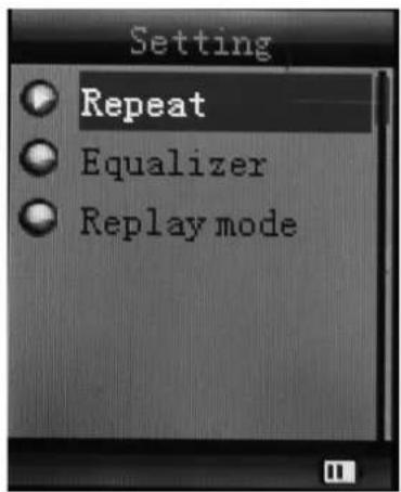 Setting Repeat Equalizer Replay mode