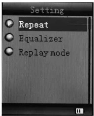 Setting Repeat Equalizer Replay mode