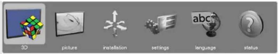 3D picture installation settings language status