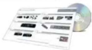 Scanned document page with multiple editing icons and a CD graphic, likely from a presentation or presentation slide.