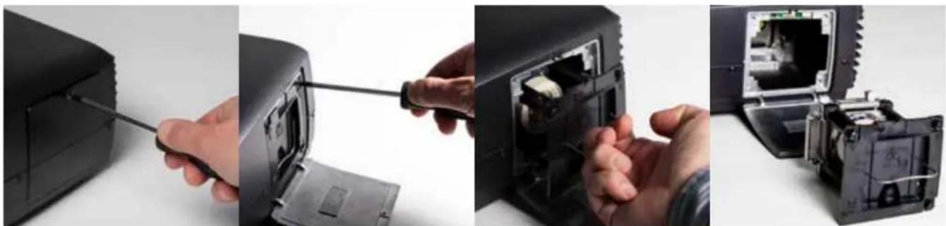 Barco CTHD-61B - Remove the used lamp: - 1