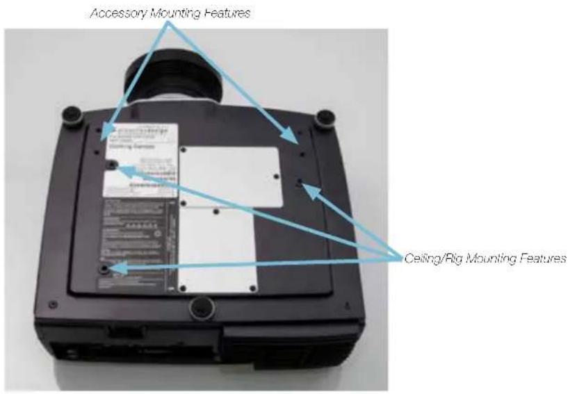 Accessory Mounting Features Ceiling/Rig Mounting Features