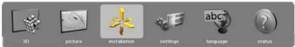 3D picture installation settings language status