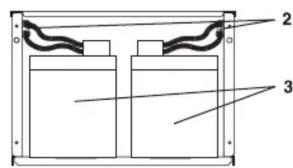 Technical diagram showing a mechanical or electrical component with labeled parts 2 and 3