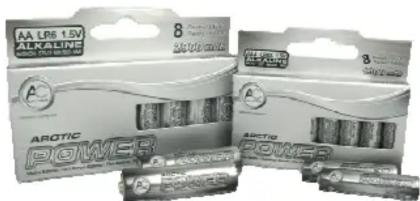 AA LR6 1.5V ALKALINE 8 2000 ohms A AROTIC POWER 8 2000 ohms A AROTIC POWER