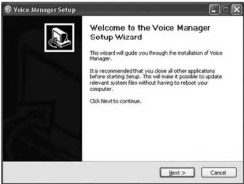 OLYMPIA Memo 88 - Installation der Gerätesoftware (Voice Manager) - 1