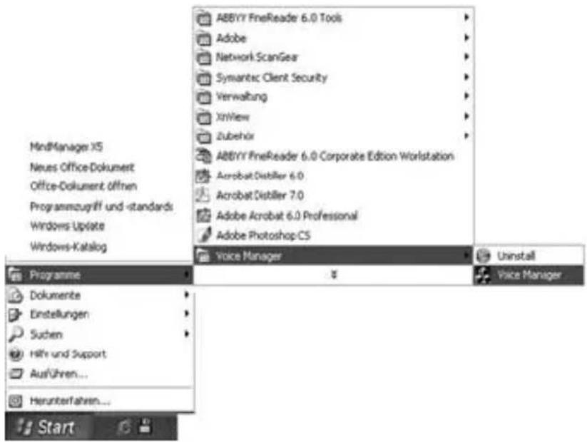 ABBYY FineReader 6.0 Tools Adobe Network ScanGear Symantec Client Security Verwaltung XhView Zubehor ABBYY FineReader 6.0 Corporate Edition Workstation Acrobat Distiller 6.0 Acrobat Distiller 7.0 Adobe Acrobat 6.0 Professional Adobe Photoshop CS Voice Manager Uninstall Voice Manager Programme Dokumente Einstellungen Suchen Hift und Support Ausführen... Herunterfahren... Start