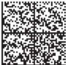 Black and white QR code image containing encoded data