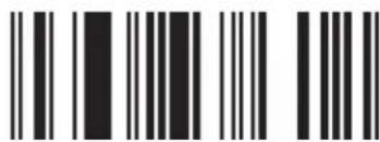 Barcode image with vertical black and white bars on white background