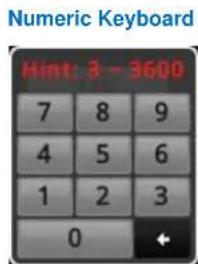 Numeric Keyboard Hint: 3 - 3600 7 8 9 4 5 6 1 2 3 0