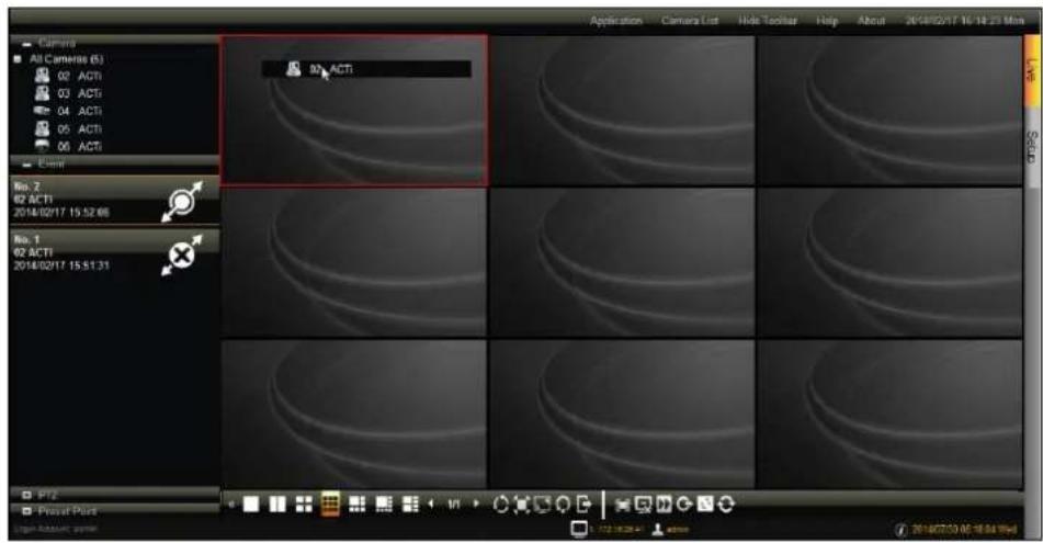 Camera All Camera (5) 02 ACTI 03 ACTI 04 ACTI 05 ACTI 06 ACTI File No. 2 02 ACTI 2018/02/17 15:52:06 No. 1 02 ACTI 2018/02/17 15:51:31 Play Power Point Up About 2018/02/17 16:18:59d