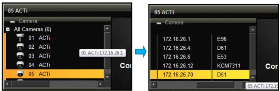 05 ACTi Camera All Cameras (6) 01 ACTi 02 ACTi 03 ACTi 04 ACTi 05 ACTi 01 ACTi 172.16.26.1 Col 05 ACTi Camera 172.16.26.1 E96 172.16.26.4 D61 172.16.26.6 E53 172.16.26.12 KCM7311 172.16.26.70 D51 Cor 05 ACTi 172.16