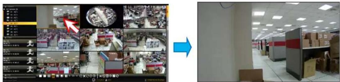 Composite image showing a surveillance camera interface and a warehouse interior with boxes and cardboard boxes, both with Chinese text labels.