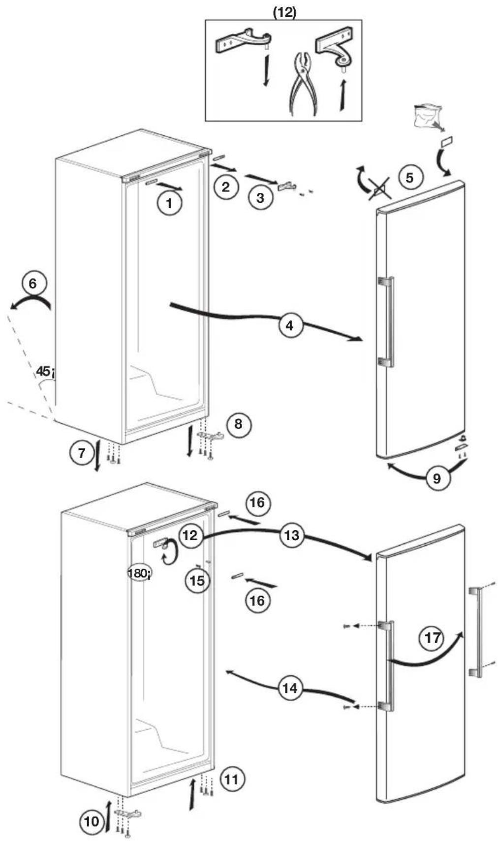 GRAM FS 4306-90 N - Sådan vender du døren - 1