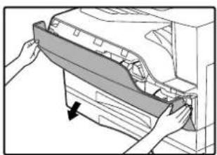OLIVETTI d-COPIA 1601 - Push on both ends of the front cover and open it. - 1
