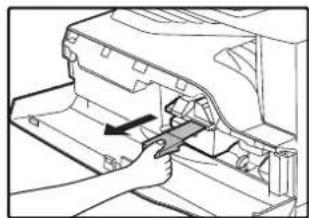 OLIVETTI d-COPIA 1601 - Remove the tape from the shutter. Pull the shutter out of the toner cartridge. - 1