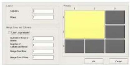 Layers Columns Rows Merge Rows and Columns □ 1.5mm Large Numbers Number of Rows to Memor Number of Columns to Number Merge Sheet Row Merge Sheet Column Preview 1 2 3 OK Cancel