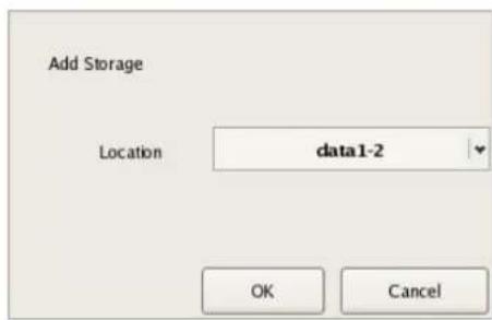 Add Storage Location data1-2 OK Cancel