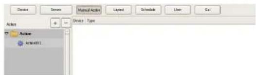 Device Server Manual Action Layout Schedule Users Gas Action Action Type Action011