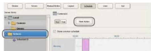 Device Server Manual Action Layout Schedule User Get Server Tools Local Actions Search10 Actions Search Action Show common schedule Binary Date