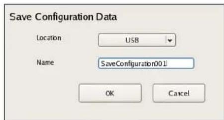 Save Configuration Data Location USB Name SaveConfiguration0011 OK Cancel