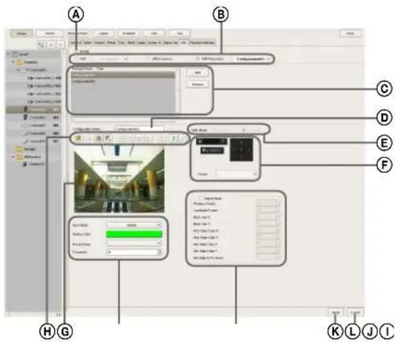 Screenshot of a software interface with labeled panels and tool panels, showing UI elements like 'Image Mode', 'Support', and 'Control Panel'.