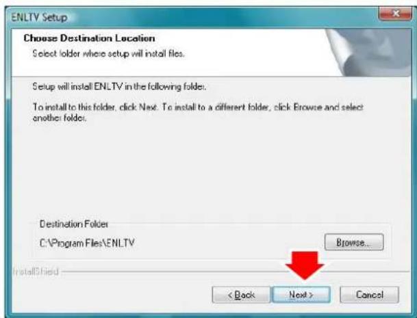 ENLTV Setup Choose Destination Location Select folder where setup will install files. Setup will install ENLTV in the following folder: To install to this folder, click Next. To install to a different folder, click Browse and select another folder. Destination Folder C:\Program Files\ENLTV Browse... InstallShield < Back Next > Cancel