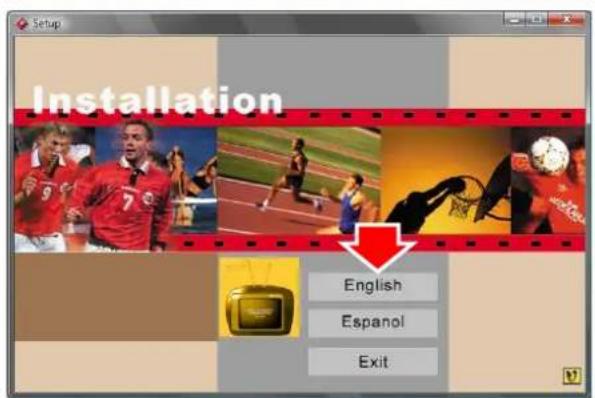 Setup Installation English Espanol Exit