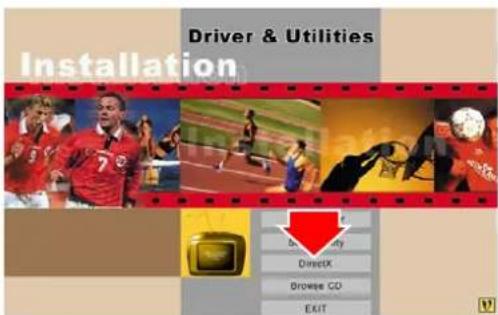 Driver & Utilities Installation DirectX Browse GO EXIT