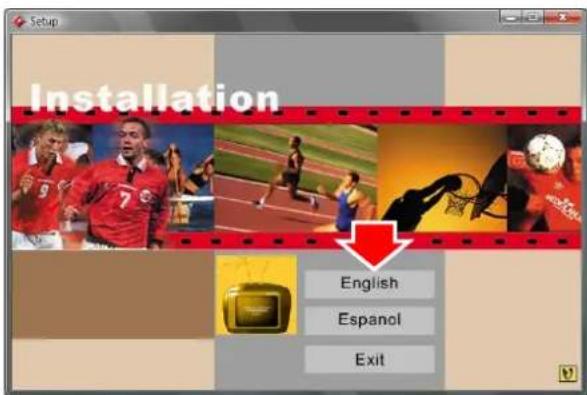 Setup Installation English Espanol Exit