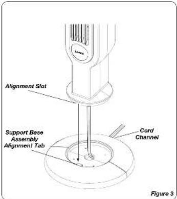 Alignment Slot Support Base Assembly Alignment Tab Cord Channel Figure 3