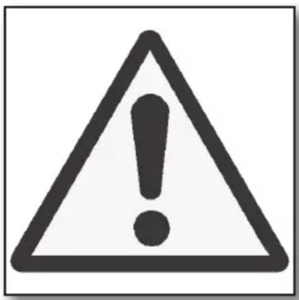 Warning symbol with exclamation mark inside a triangle