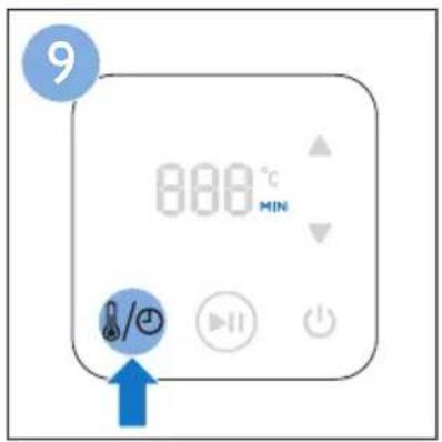 9 888 °C MIN ↑ ↓ ← / ⊕ →