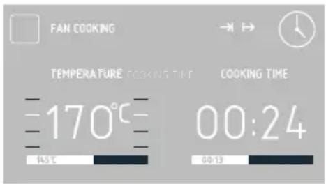 FAN COOKING TEMPERATURE COOKING TIME COOKING TIME 170°C 145°C 00:24 00:13
