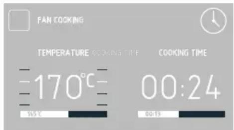FAN COOKING TEMPERATURE COOKING TIME COOKING TIME 170°C 00:24 145°C 00:13
