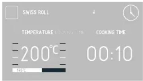 SWISS ROLL TEMPERATURE COOKING TIME COOKING TIME 200°C 00:10 14.5°C