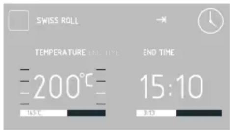 SWISS ROLL TEMPERATURE END TIME END TIME 200°C 14.5°C 3:13