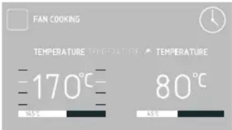 FAN COOKING TEMPERATURE TEMPERATURE 170°C 80°C 145°C 45°C