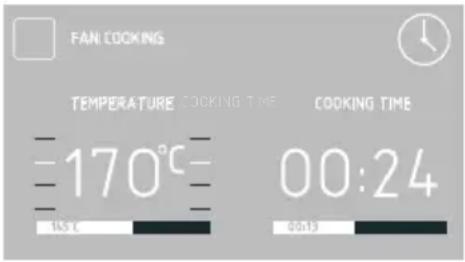 FAN COOKING TEMPERATURE COOKING TIME COOKING TIME 170°C 14.5°C 00:13