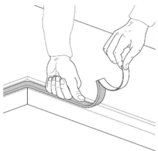 Foster KE 79.5F.SF - Installation on the support structure (worktop) of a flush built-in cooker hob (flush-mount edge) - 3
