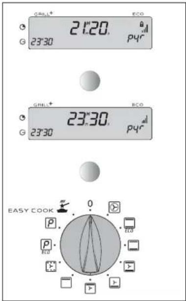 GRILL+ 21:20. G 23°30 pyr GRILL+ 23°30. G 23°30 pyr EASY COOK 0 P ECO P ECO