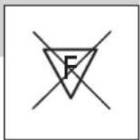 Symbolic diagram with a triangle and letter F inside, crossed by two lines, enclosed in a square border.