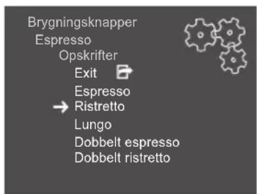 MELITTA Caffeo Barista TSP - Vælge opskrifter - 1