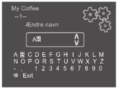MELITTA Caffeo Barista TSP - Ändre navnet på en brugerprofil - 1