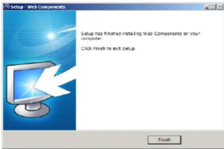 Setup - Web Components Setup has finished installing Web Components on your computer. Click Finish to exit Setup. Finish