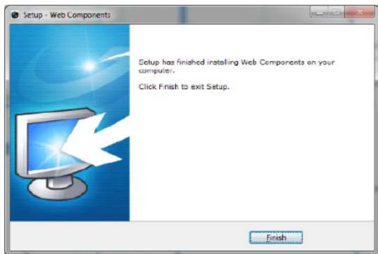 Setup - Web Components Setup has finished installing Web Components on your computer. Click Finish to exit Setup. Finish