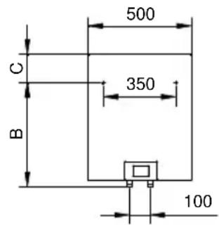 500 350 100 C B
